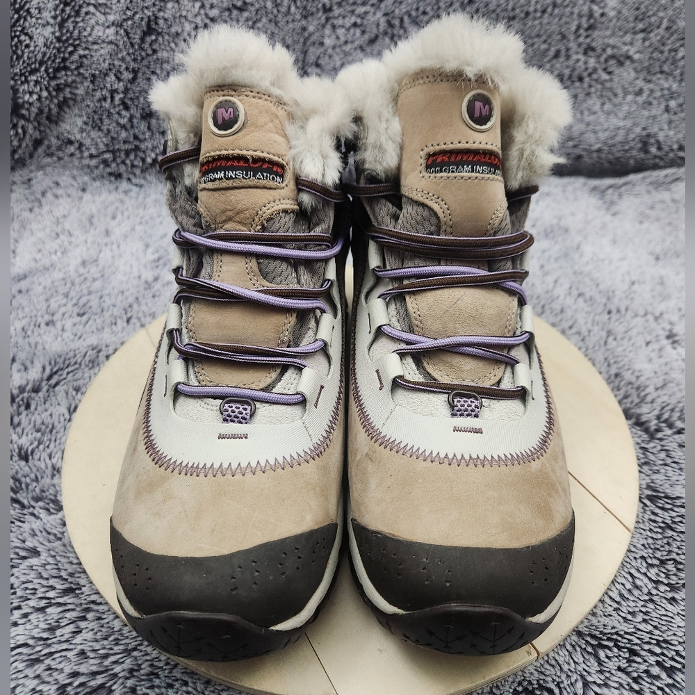 Merrell Polartec Continuum Thermo Arc 6 WP Brindle boots Women's Size 8.5 - Picture 3 of 9